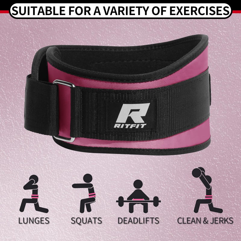 RitFit Weight Lifting Belt - Great for Squats, Lunges, Deadlift, Thrusters - Men and Women - 6 Inch Black/Camouflage - Image 4